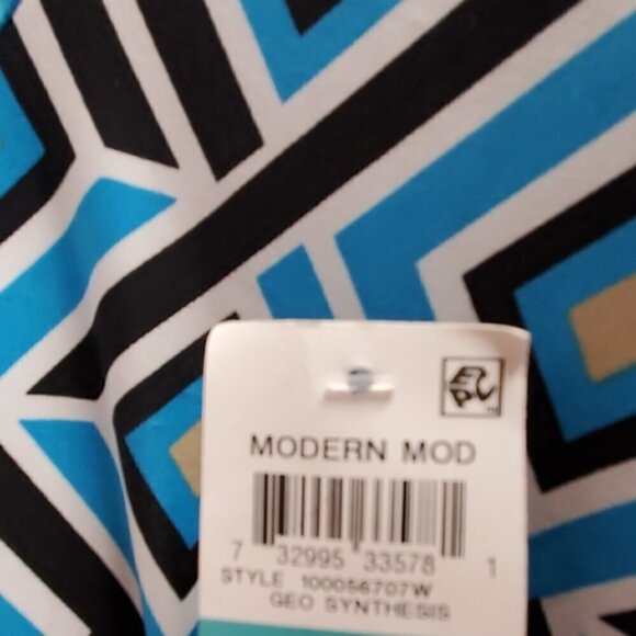 INC PLUS SIZE 2X WOMENS GEO PRINT WRAP DRESS - Picture 4 of 6